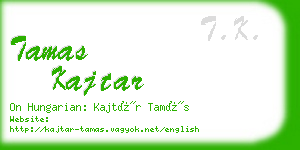 tamas kajtar business card